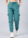 FEMEA Women Cotton Fleece Cargo Joggers