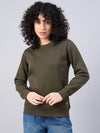 FEMEA Women Solid Pullover Sweatshirt