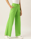 FEMEA Women Solid Wide Leg Track Pants