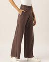 FEMEA Women Solid Wide Leg Track Pants