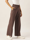 FEMEA Women Solid Wide Leg Track Pants