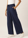 FEMEA Women Solid Wide Leg Track Pants