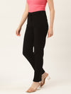 RVK Women Black Solid Regular Fit Knitted Winter Trousers