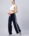 FEMEA Side Stripe Wide Leg Track Pants