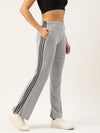 Femea Women Slim Fit Flared Track Pants With Side Taping Detail