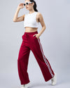 FEMEA Side Stripe Wide Leg Track Pants