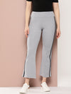 Femea Women Flared-Fit Cotton Track Pants With Side Strip Details