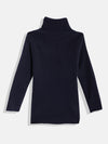 Kids High Neck Long Sleeves Acrylic Pullover