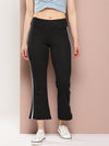 Femea Women Flared-Fit Cotton Track Pants With Side Strip Details