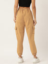 FEMEA Women Cotton Fleece Cargo Joggers