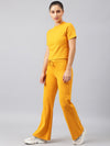 FEMEA Women Ribbed T-shirt with Trousers Co-Ords Set