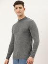 Men Round Neck Solid Pullover