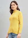 RVK Ribbed HighNeck Pure Cotton Pullover Sweater