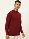 Men Round Neck Solid Pullover