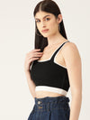 Femea Square Neck Sleeveless Crop Tank Top