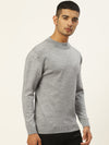 Men Round Neck Solid Pullover