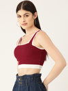 Femea Square Neck Sleeveless Crop Tank Top