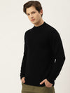 Men Round Neck Solid Pullover