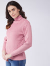 RVK Women Ribbed Acrylic Pullover Sweater