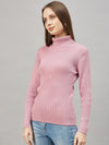 Ribbed High Neck Pullover Sweater