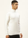 Men High Neck Solid Pullover