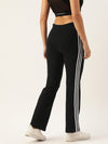 Femea Women Slim Fit Flared Track Pants With Side Taping Detail