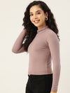 Femea Women Solid Ruched Fitted Top