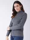 RVK Women Ribbed Acrylic Pullover Sweater