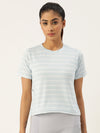 Femea Women Striped Layered Terry Sports Top