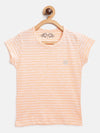 FEMEA Girls Striped Cotton Round Neck T-shirt