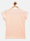 FEMEA Girls Striped Cotton Round Neck T-shirt