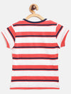 FEMEA Girls Striped Cotton Round Neck T-shirt