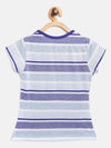 FEMEA Girls Striped Cotton Round Neck T-shirt