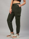 FEMEA Women Cotton Fleece Cargo Joggers