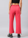 Femea Women Red Solid Cotton Joggers