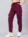 FEMEA Women Cotton Fleece Cargo Joggers