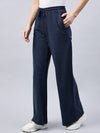 FEMEA Women Solid Wide Leg Track Pants