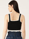 Femea Square Neck Sleeveless Crop Tank Top