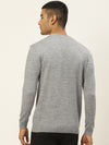 Men Round Neck Solid Pullover