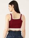 Femea Square Neck Sleeveless Crop Tank Top