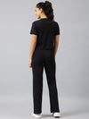 FEMEA Women Ribbed T-shirt with Trousers Co-Ords Set