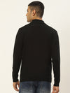 Men High Neck Solid Pullover