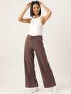 FEMEA Women Solid Wide Leg Track Pants