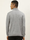 Men High Neck Solid Pullover