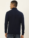 Men High Neck Solid Pullover