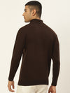 Men High Neck Solid Pullover