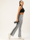 Femea Women Slim Fit Flared Track Pants With Side Taping Detail