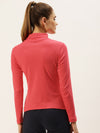 Femea Women Solid Turtle Neck Pure Cotton Top