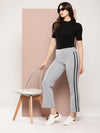 Femea Women Flared-Fit Cotton Track Pants With Side Strip Details