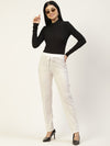 RVK Women Black Solid Regular Fit Knitted Winter Trousers